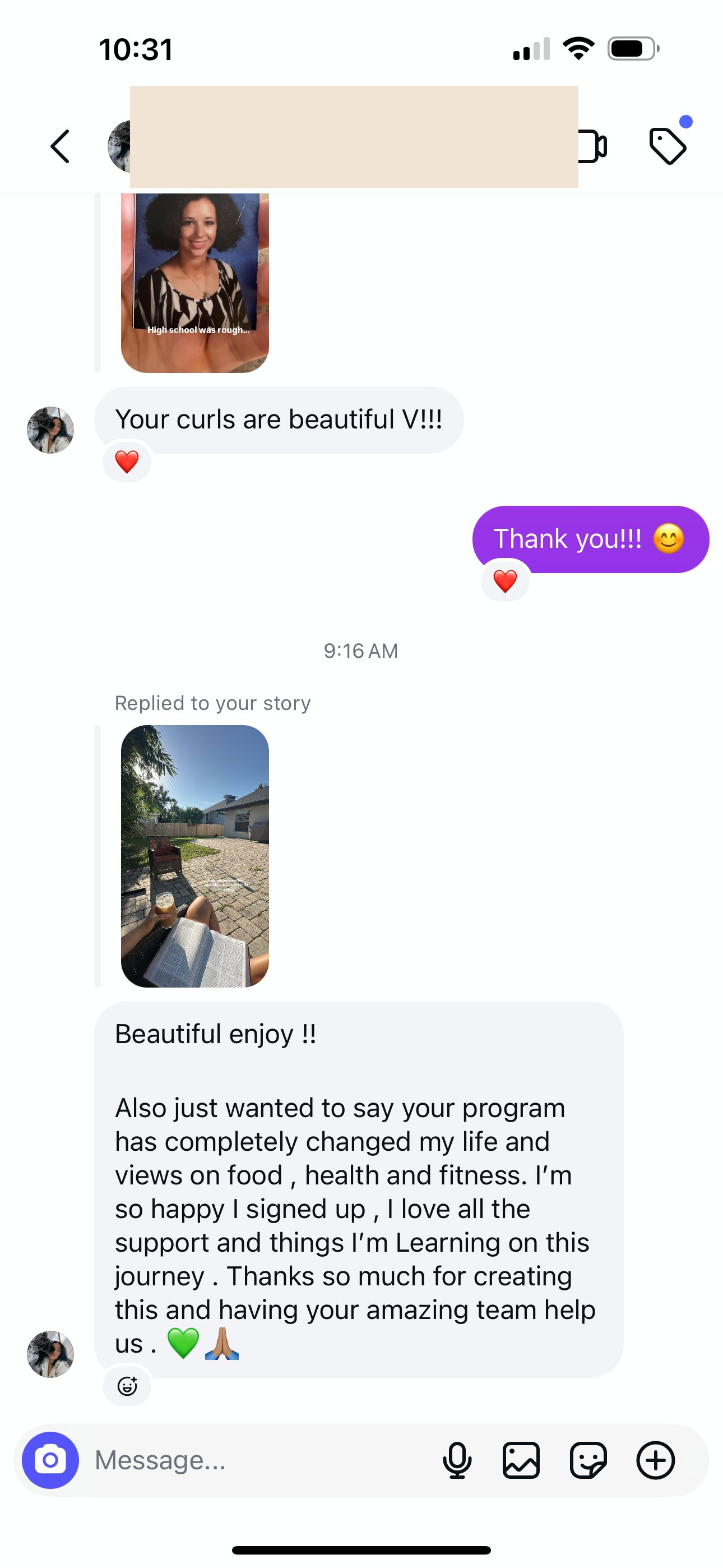 your program has completely changed my life