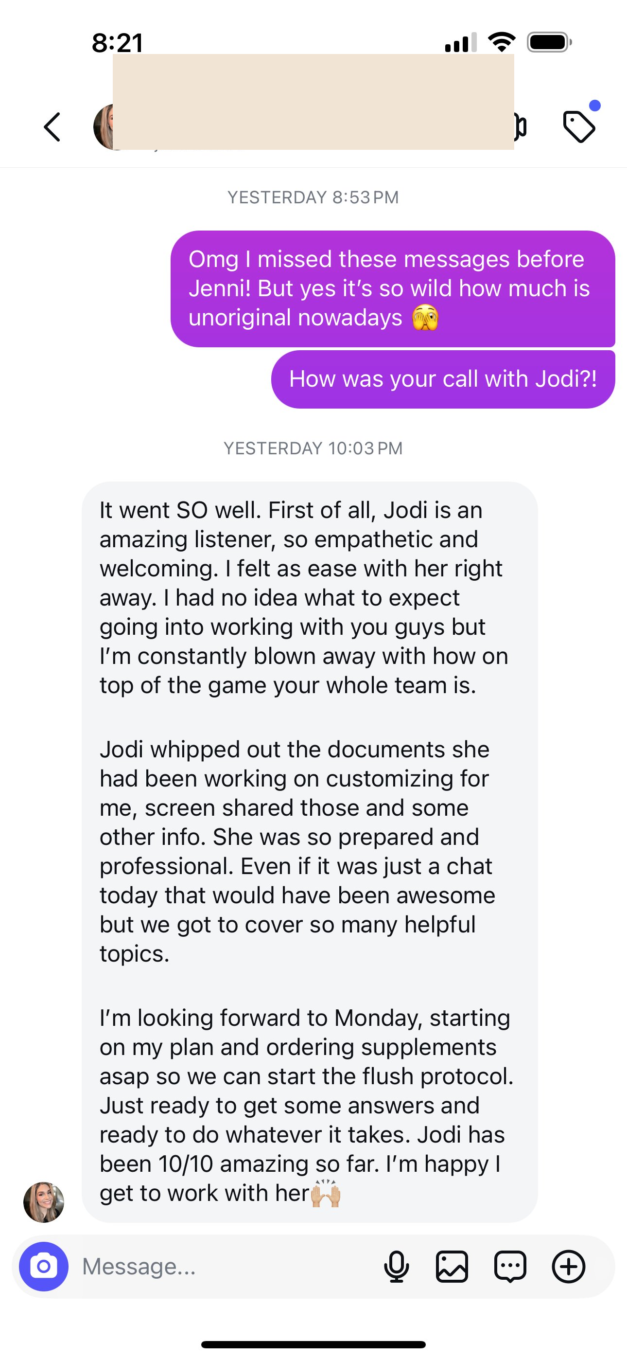 Jodi has been 10/10 amazing