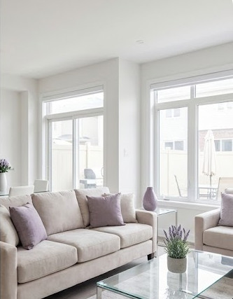 Bright, calm living room