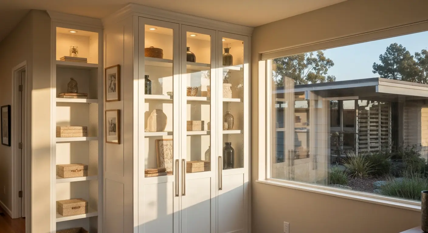 Built-in storage cabinet installation