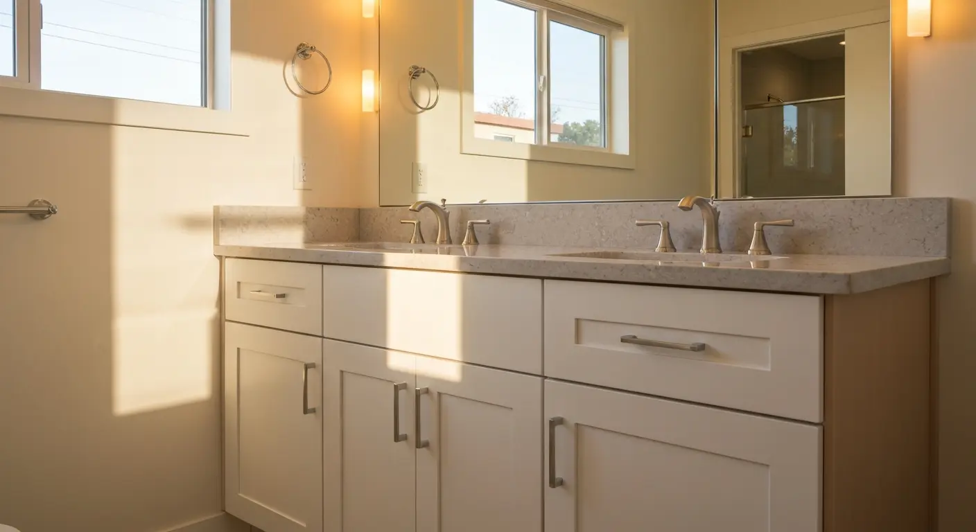 Custom bathroom vanity cabinet