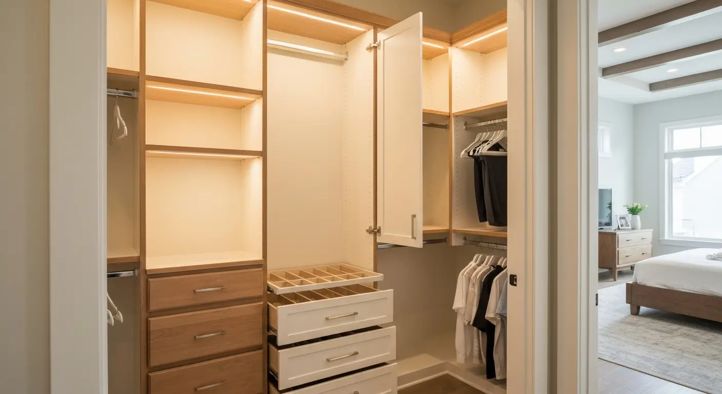 Custom closet storage solution