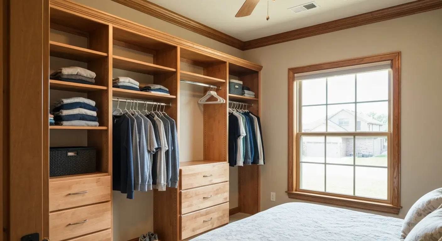 Custom closet built-ins in Garland