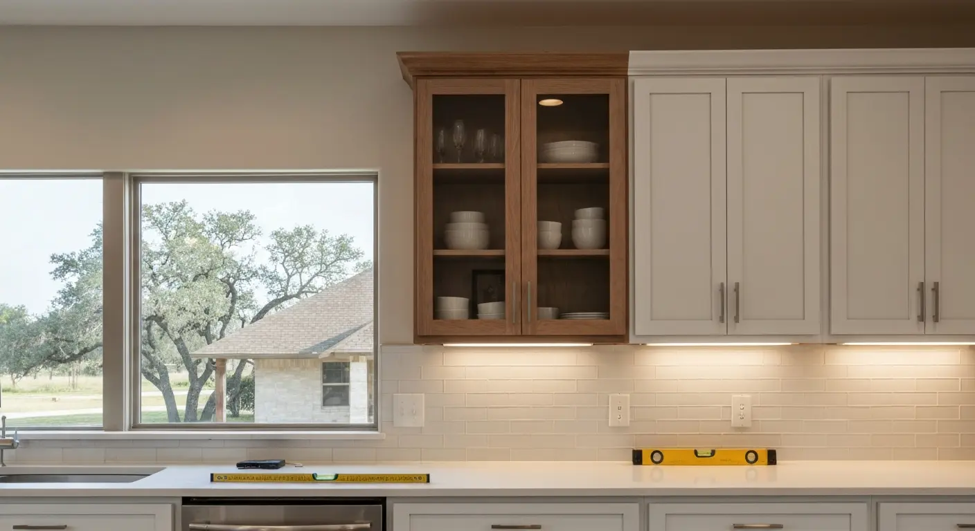 Custom kitchen cabinet installation