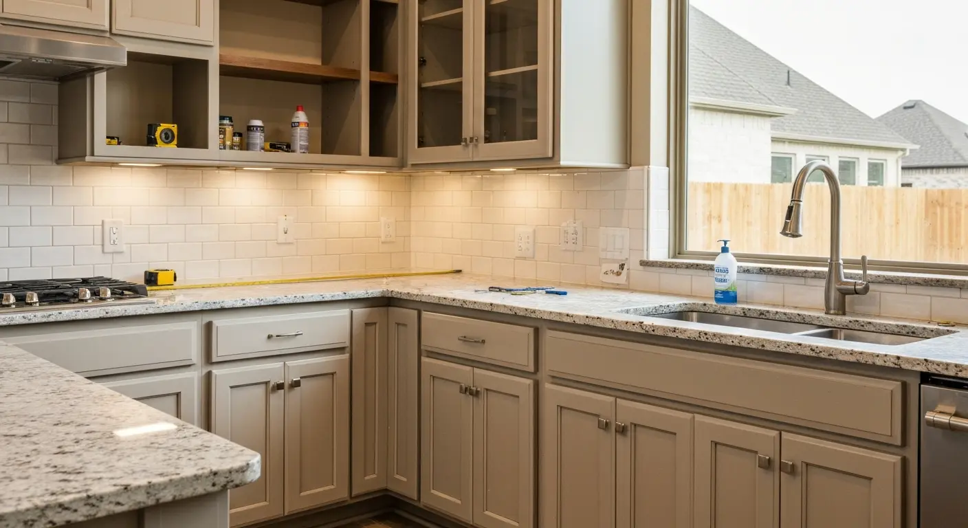 Custom kitchen cabinets in Garland home