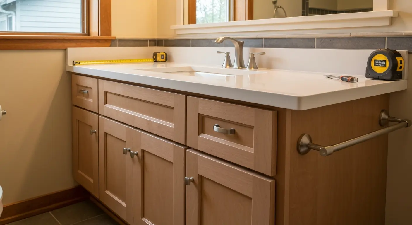 Custom bathroom vanity cabinet
