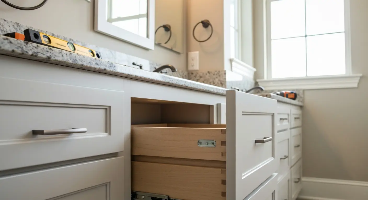 Bathroom cabinet installation