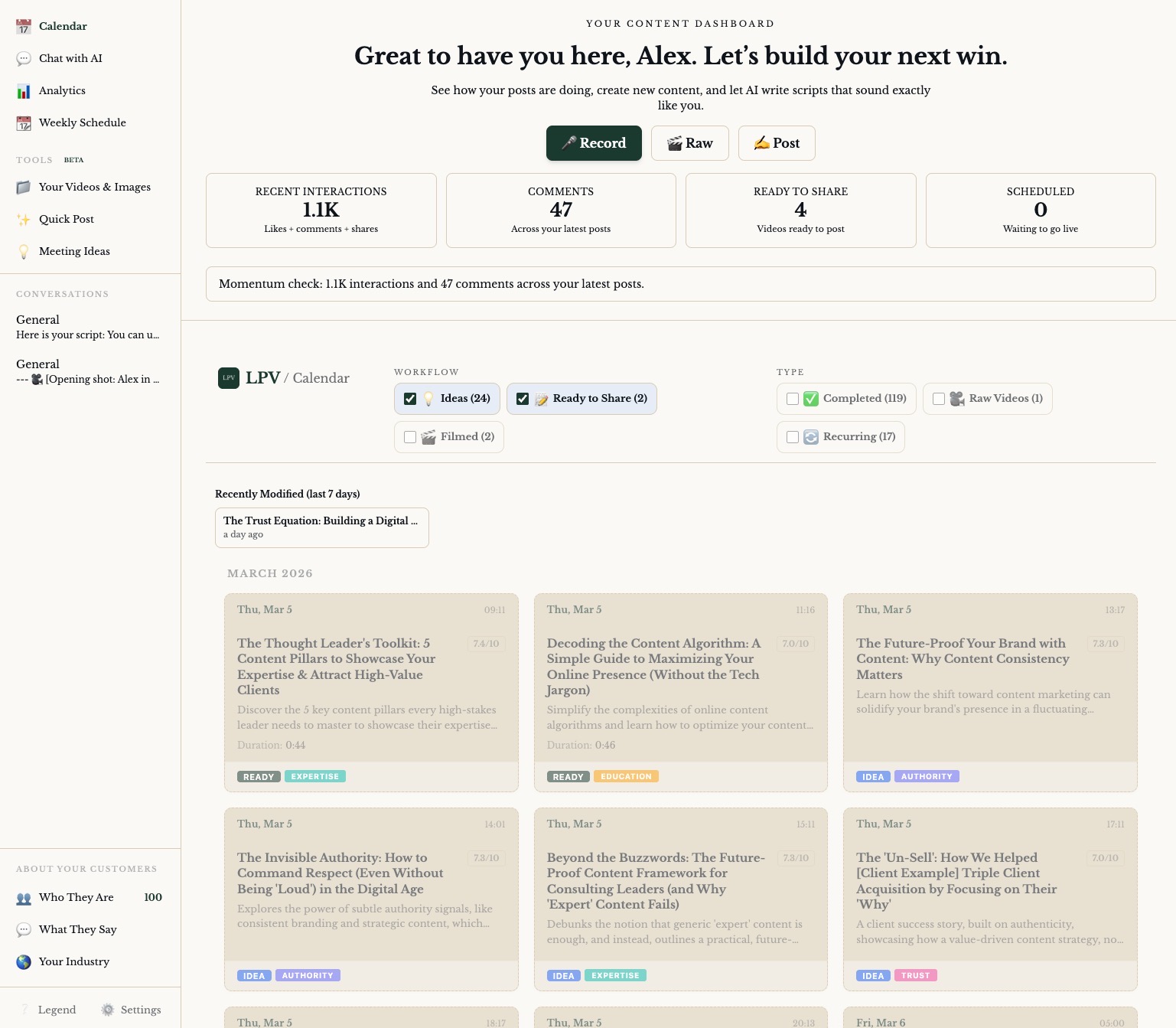 LPV Recorder Dashboard