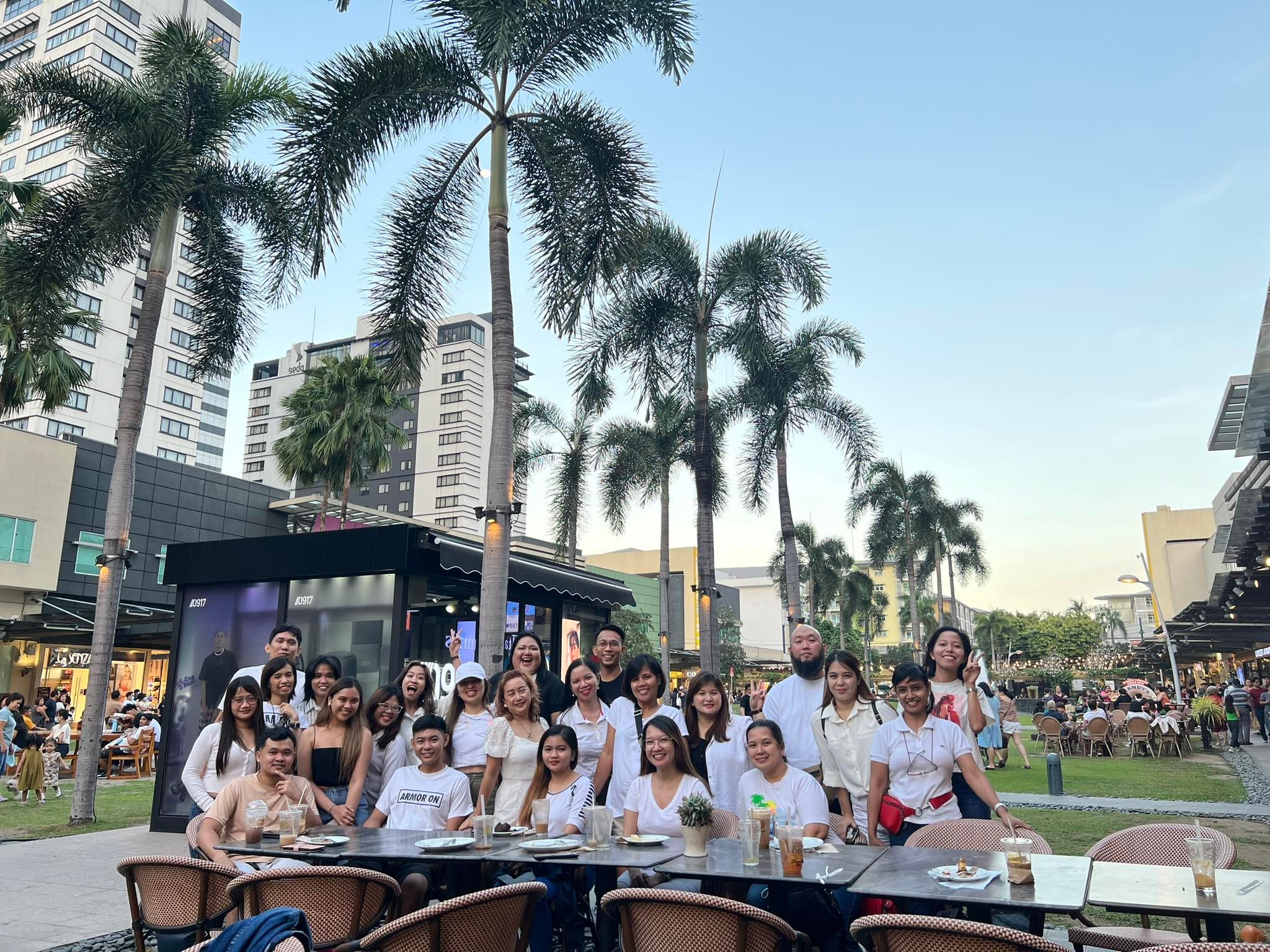 Community members together at an outdoor gathering