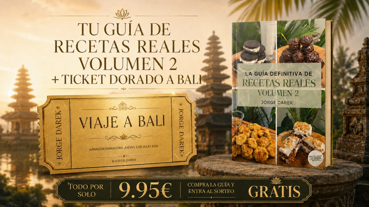 Guía de Recetas Reales V2 + sorteo Viaje a Bali · todo por 9,95€