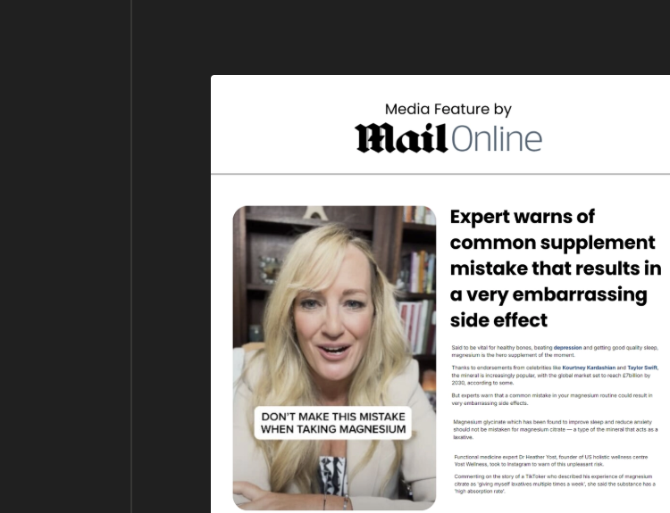 Yost Wellness featured in the Daily Mail