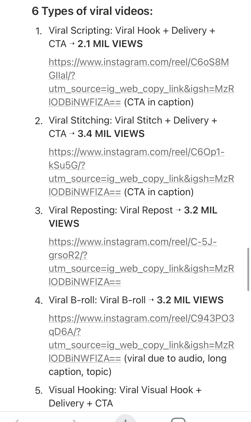 Real viral video examples with millions of views