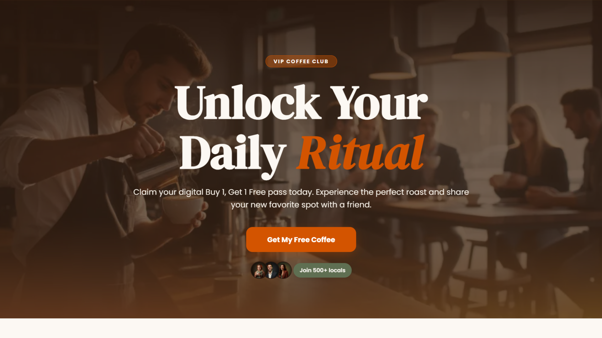 Funnel project — VIP Coffee Club Funnel