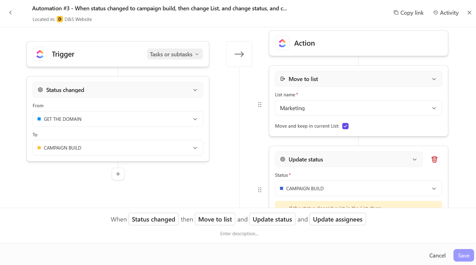ClickUp Automation Integration