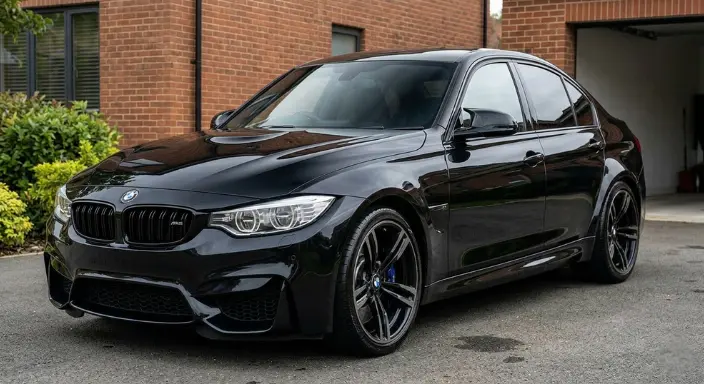 After exterior detailing - glossy paint and clean wheels