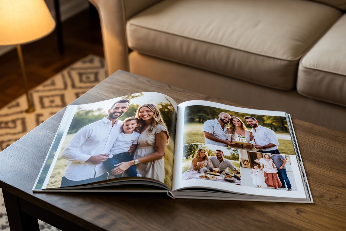 The finished photo book my grandma made.