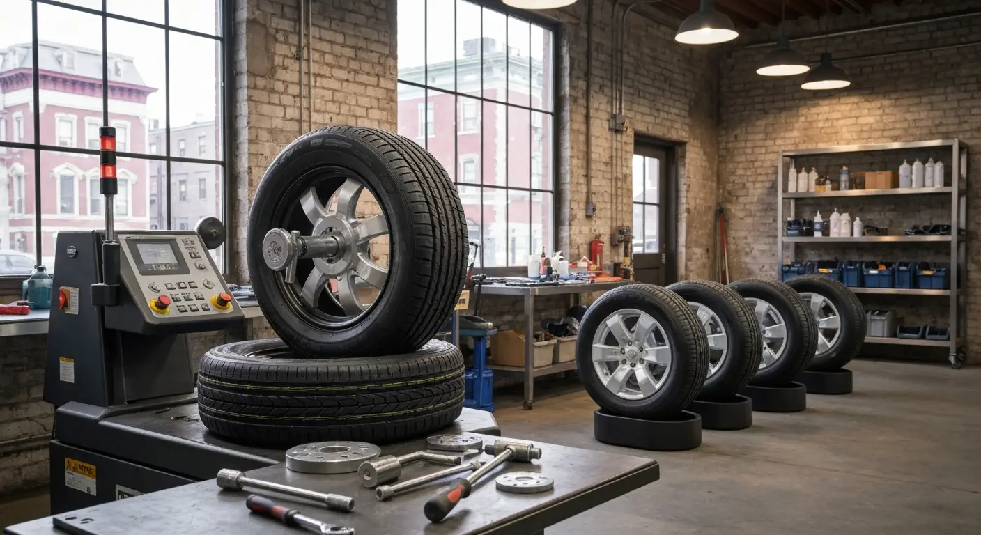Tire balancing and rotation service