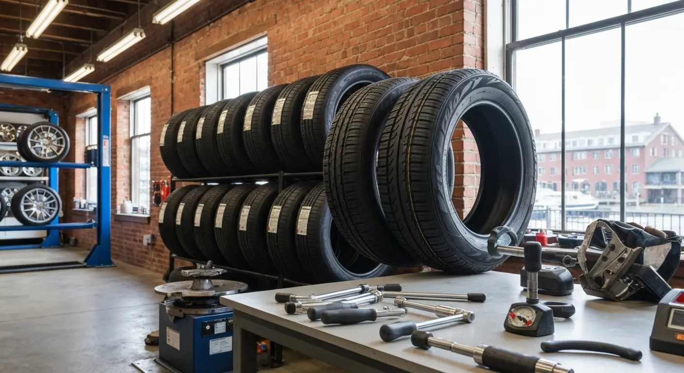 New tire display and installation
