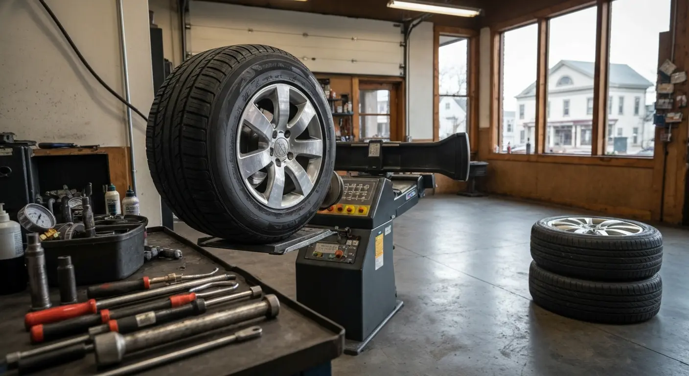 Tire repair work
