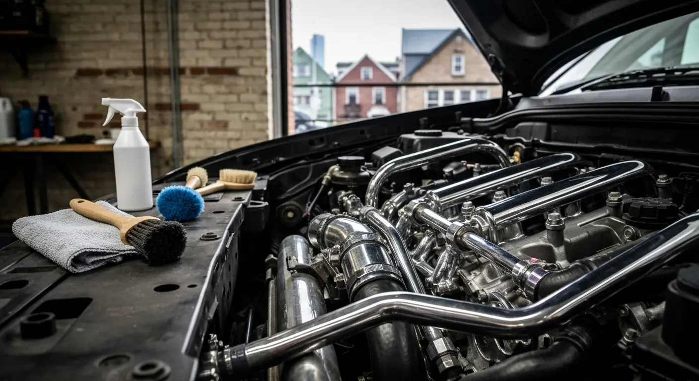 Engine bay detailing service