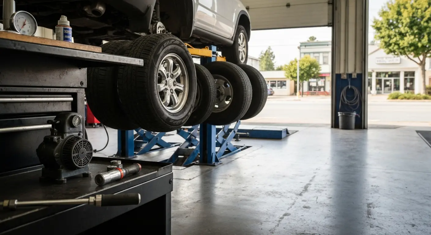 Tire rotation and maintenance service