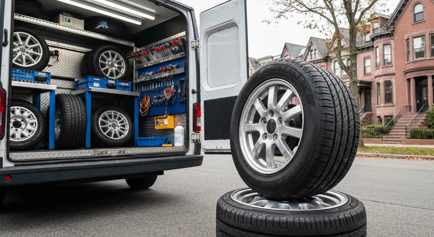 Mobile tire installation service