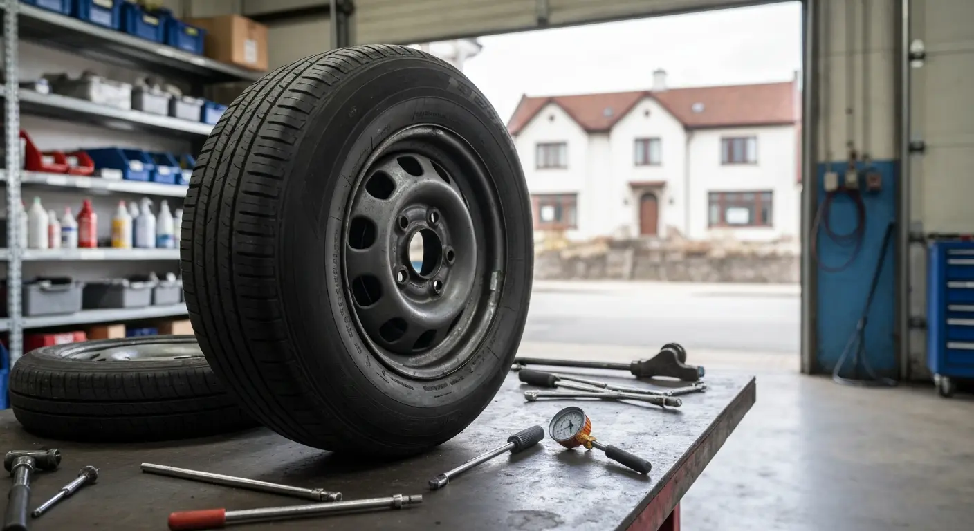 Tire repair work