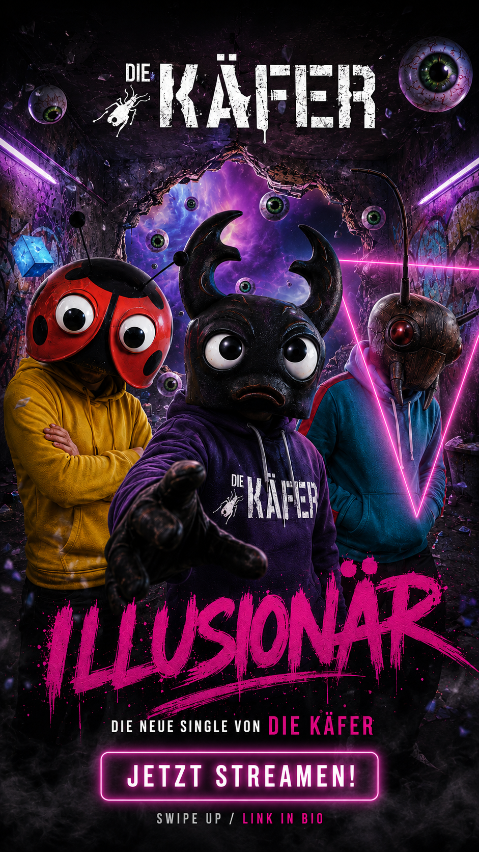 ILLUSIONÄR — Die Käfer recovered signal artwork