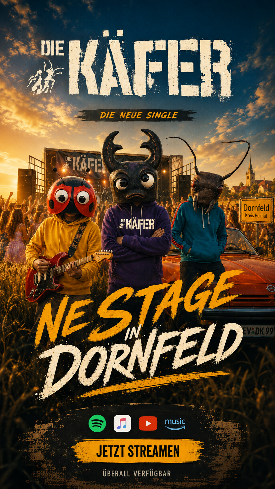 NE STAGE IN DORNFELD — Die Käfer recovered signal artwork