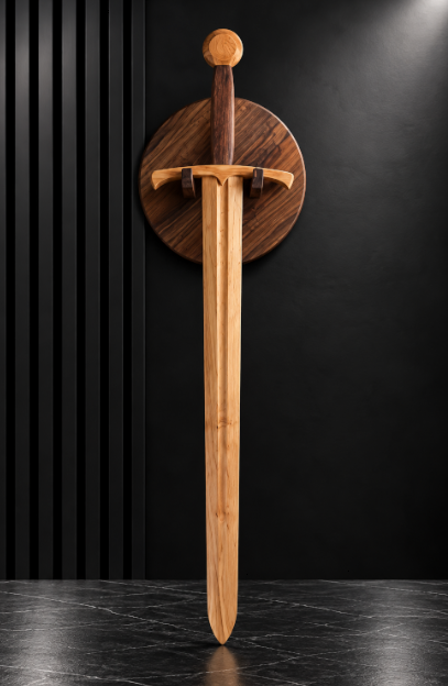 Handcrafted Wooden Medieval/European-Style Training or Display Sword