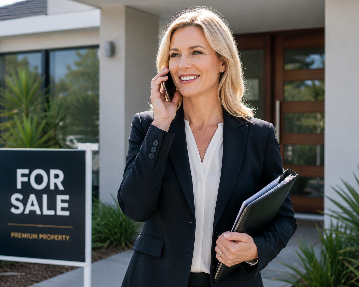 Real estate agent on the phone with After Ring