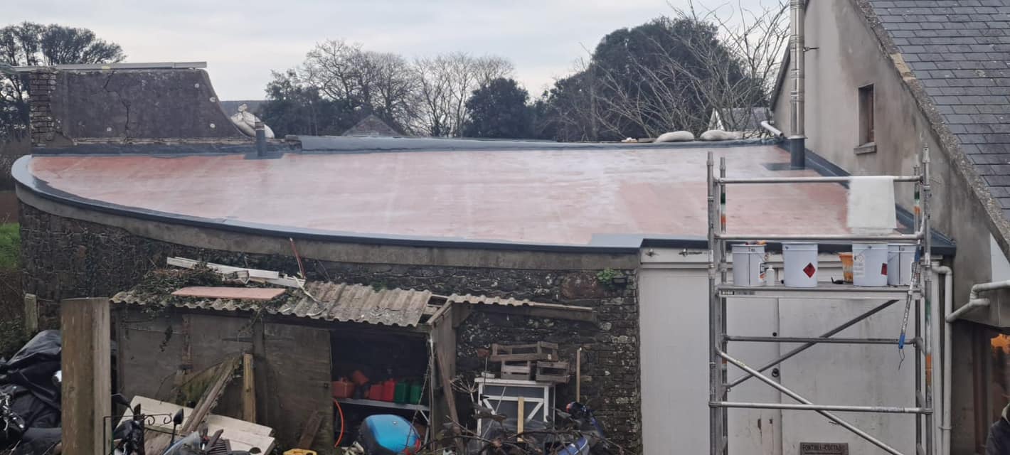 Roof before fibreglass