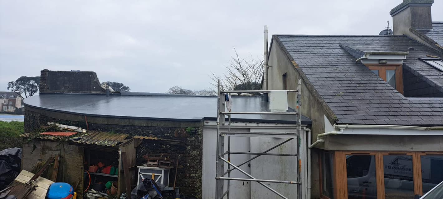 Roof after fibreglass