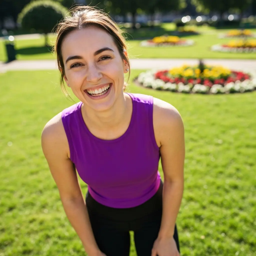 Happy active woman