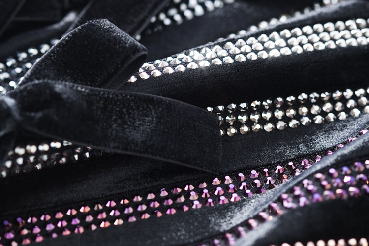 Preciosa crystal-set fabric detail