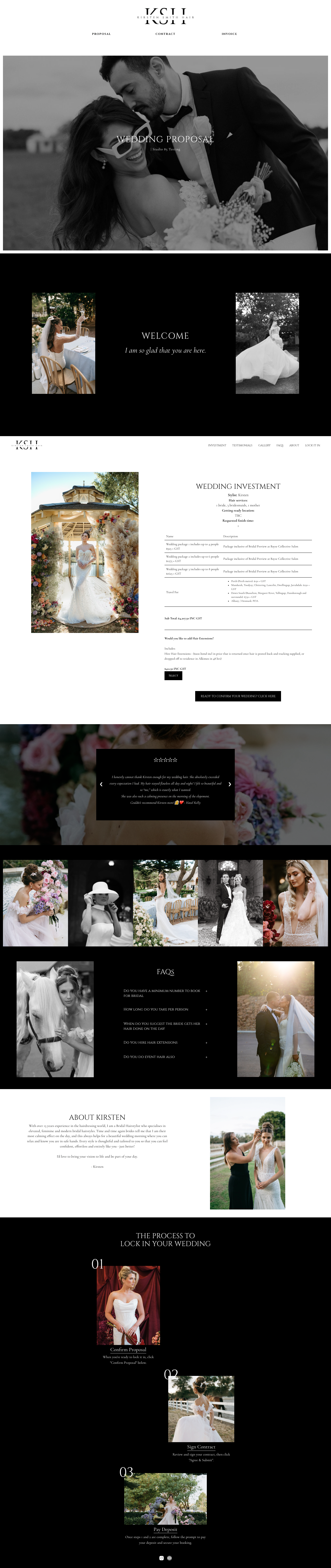 A custom designed Dubsado proposal