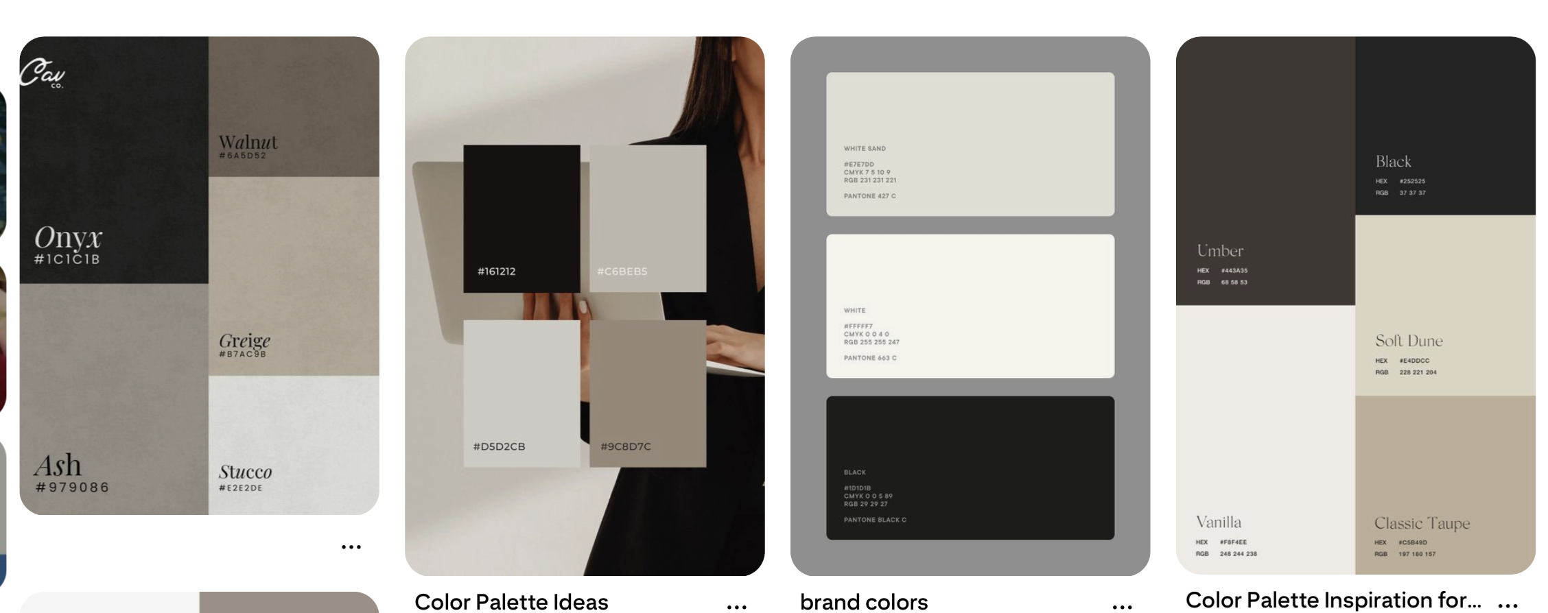 Colour palette moodboard