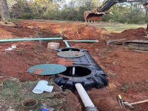 Septic system install in Starr
