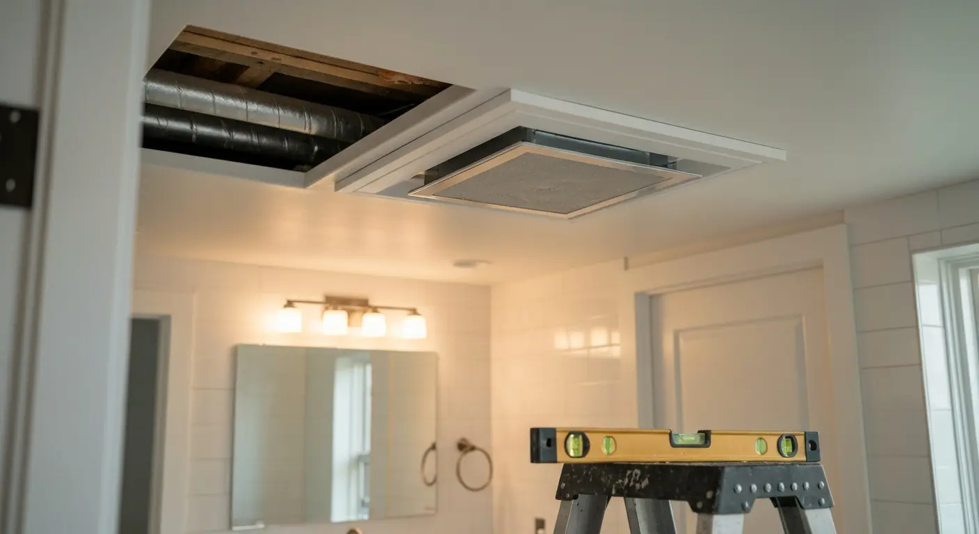 Bathroom fan installation