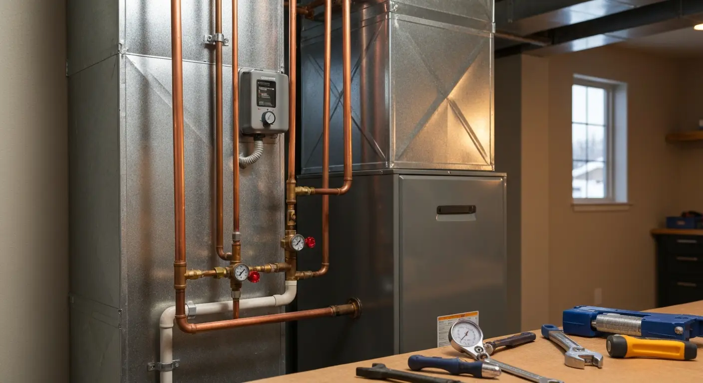 Furnace installation in a North Salt Lake home