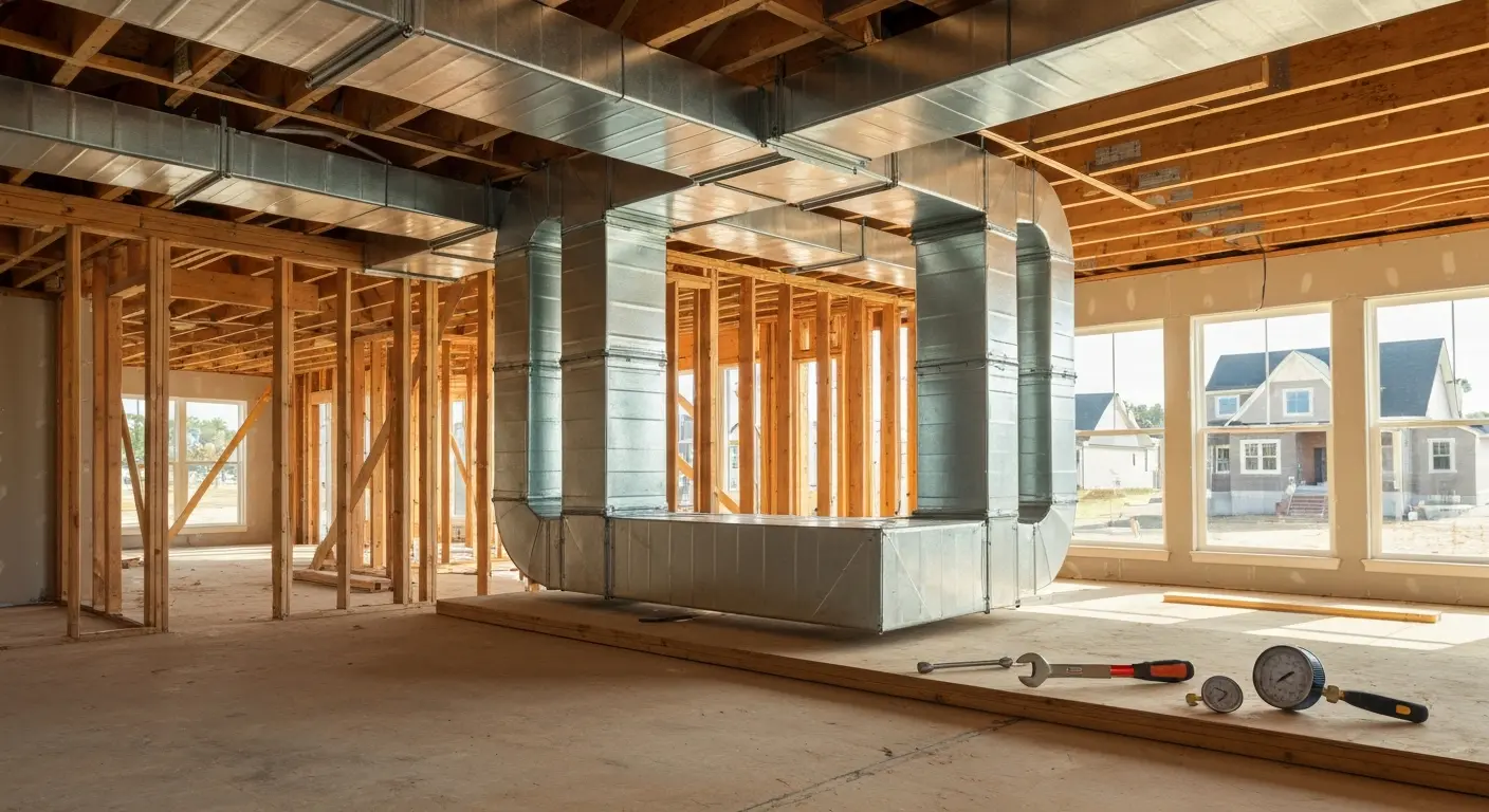 New construction HVAC installation project