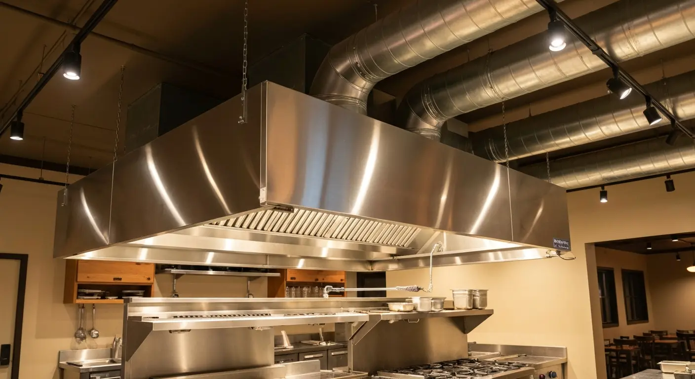 Commercial kitchen hood vent system