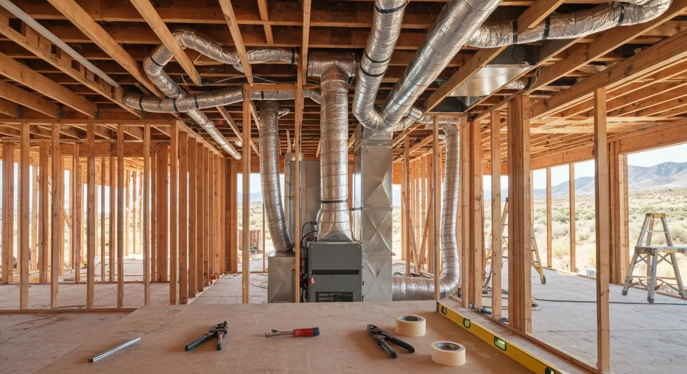 Ductwork installation for new construction