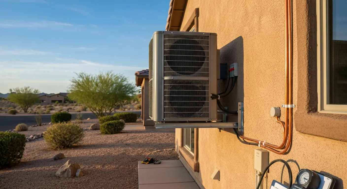Heat pump installation for efficient heating and cooling