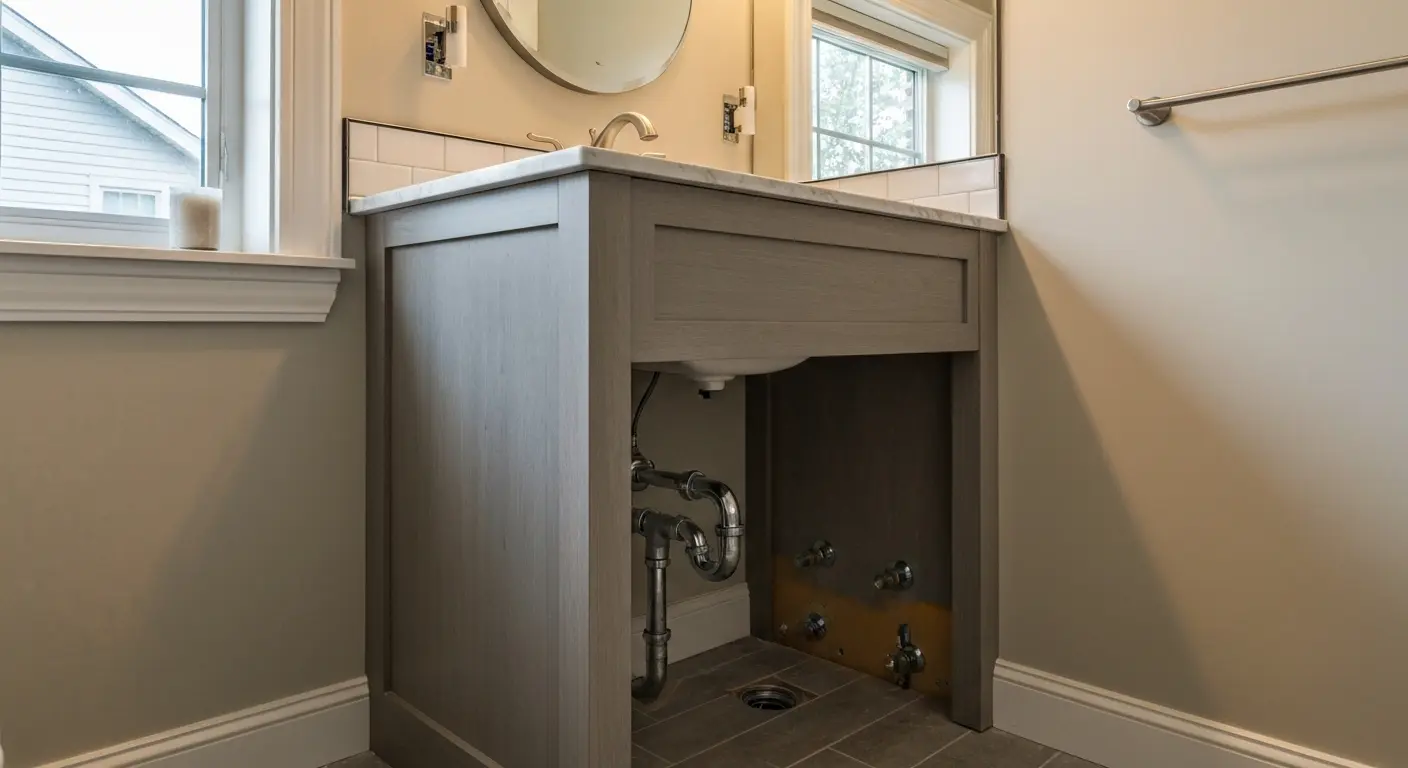 Bathroom vanity installation