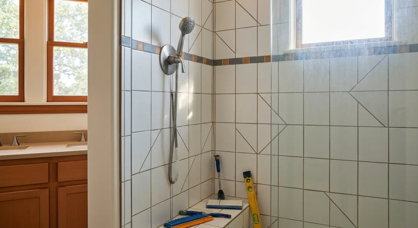 Tile shower installation
