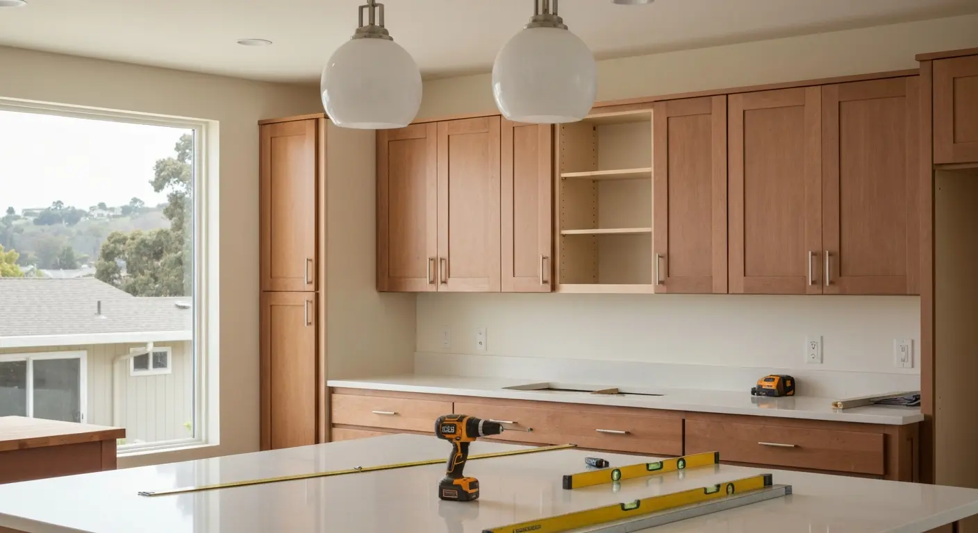 Custom cabinet installation