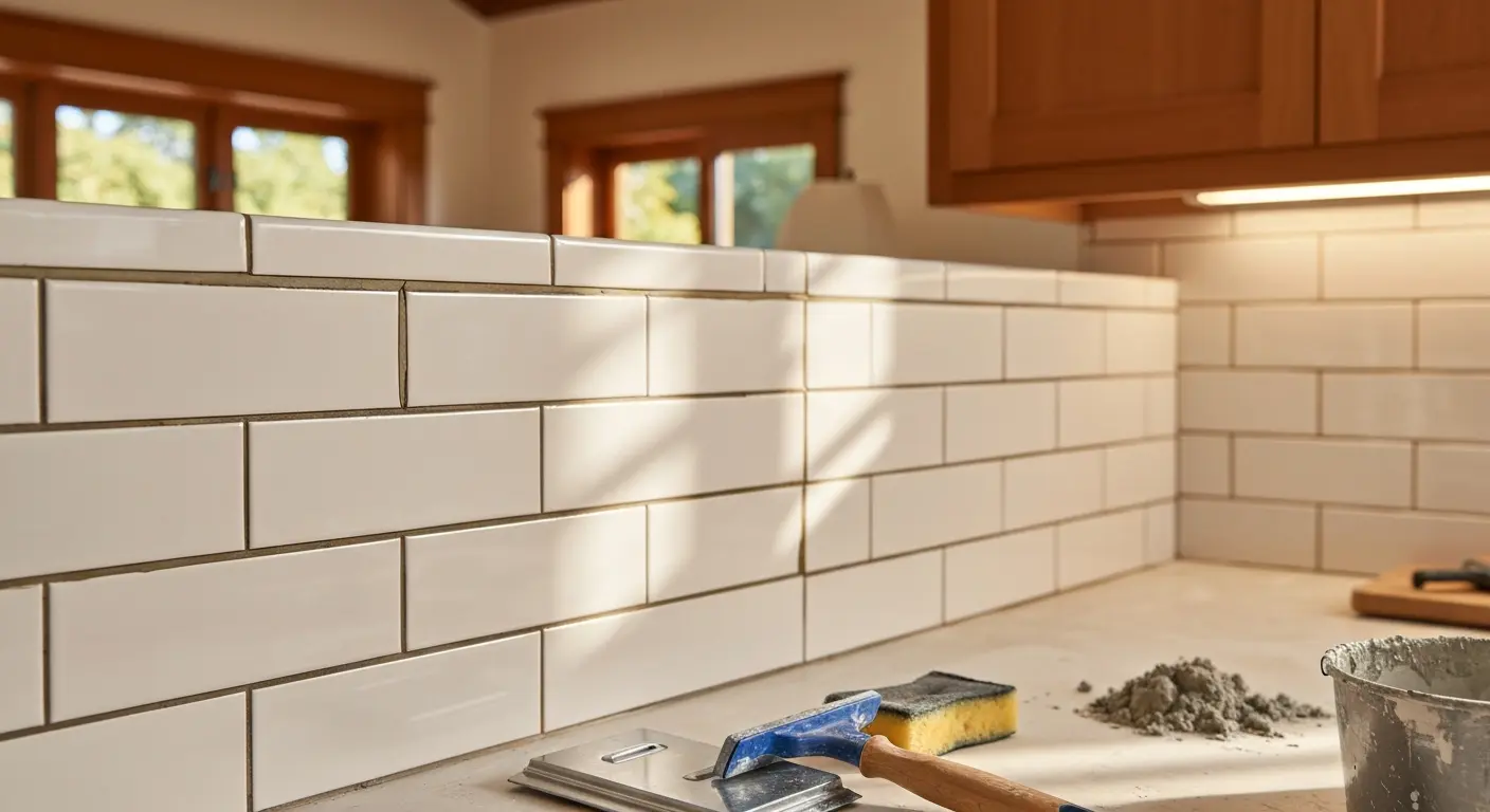 Backsplash repair and regrouting