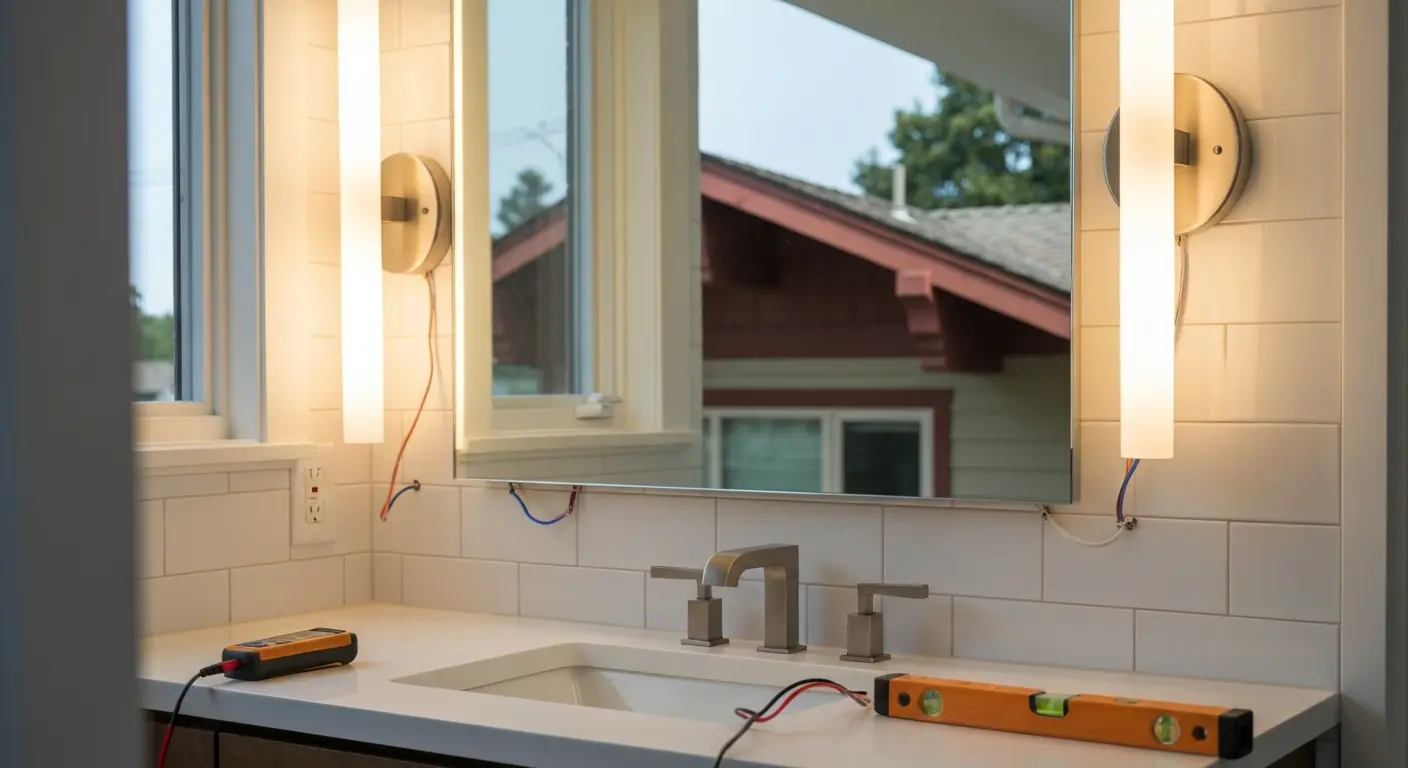 Bathroom lighting installation