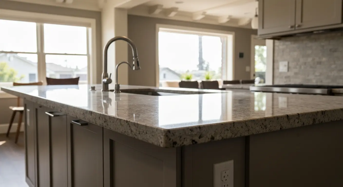 Island countertop installation in Redwood City kitchen